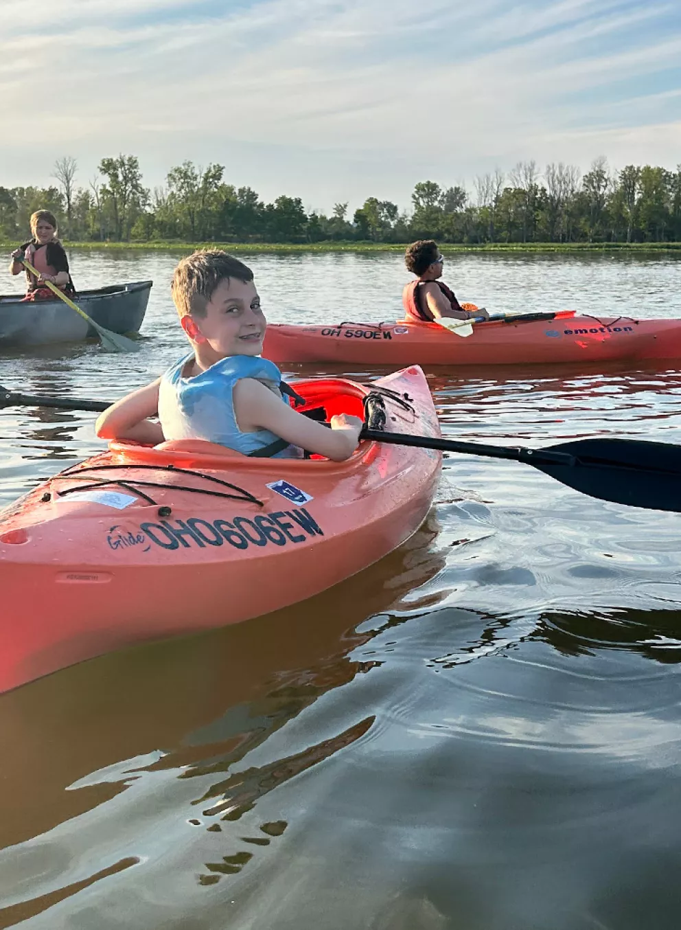 Campers kayaking